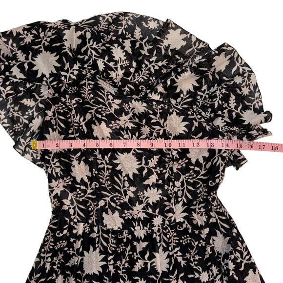 Ulla Johnson Clemente High Low Dress in Midnight Floral Size 0 - Picture 7 of 13